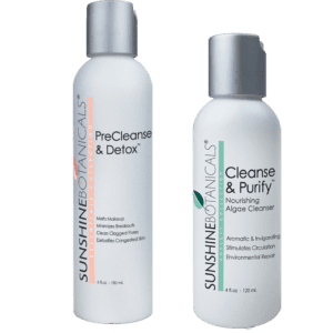 Sunshine Botanical's PreCleanse & Detox and Cleanse & Purify facial cleanser - botanical skincare with natural ingredients