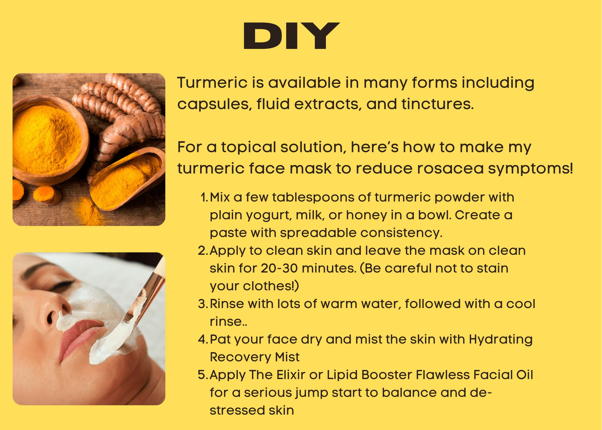 DIY Turmeric Face mask to de-stress skin