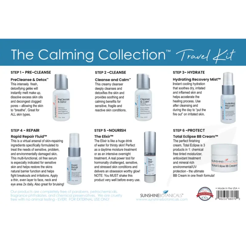 Calming Collection Back Skincare by Sunshine Botanicals